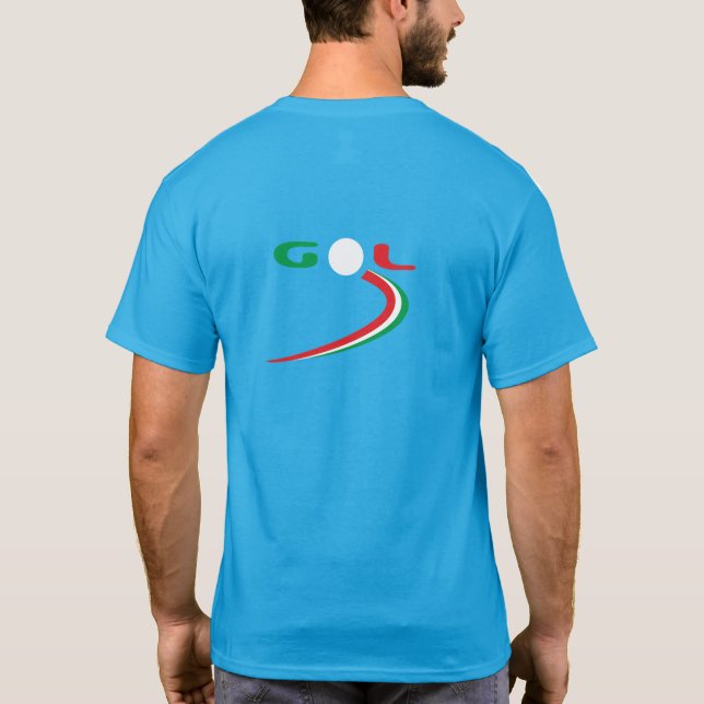 Characterful Tricolor Playful Italian Gol Path T-Shirt (Back)