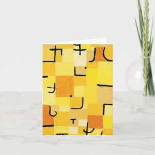 Characters in Yellow Abstract Paul Klee Card