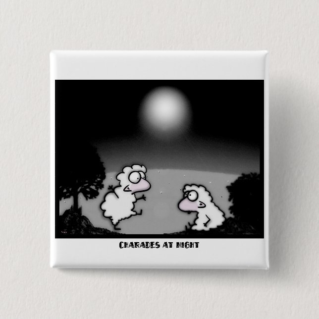 Charades at Night 15 Cm Square Badge (Front)