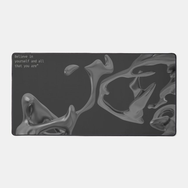 Charcoal Abstract pattern illustration Desk Mat (Front)