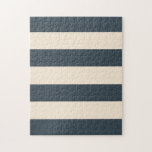 Charcoal and Antique White Stripes Jigsaw Puzzle<br><div class="desc">fun,  simple image of charcoal grey and antique white fat stripes.</div>