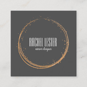 charcoal and Copper modern business card design