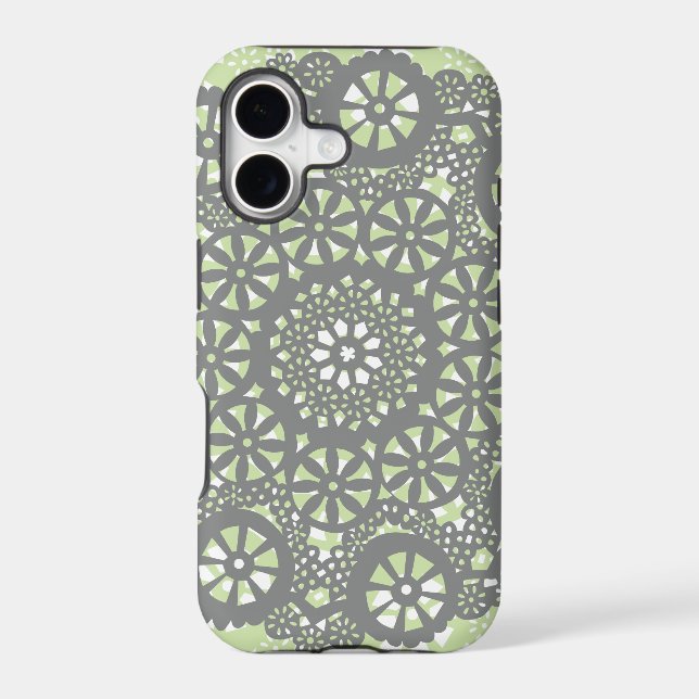 Charcoal and Mint Geometric Pattern (Back)