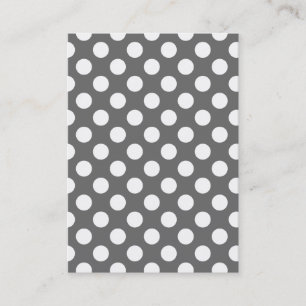 Charcoal and White Polka Dots Business Card