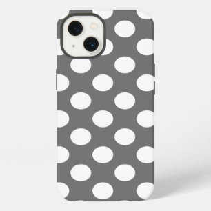 Charcoal and White Polka Dots iPhone 13 Case
