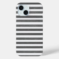 Charcoal and White Stripe