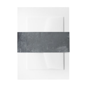 Charcoal belly band invitation belly band