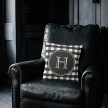 Charcoal Black and White Gingham