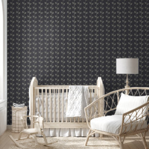 Charcoal Botanical Vine Wallpaper