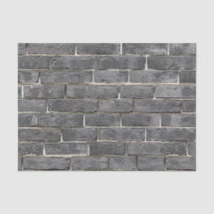 Charcoal Brick Pattern Tissue Paper