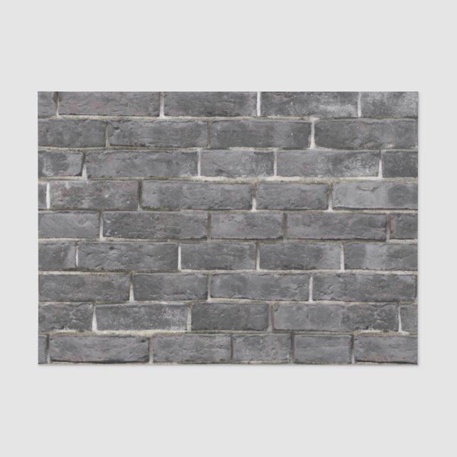 Charcoal Brick Pattern Tissue Paper (Front)