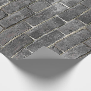 Charcoal Brick Pattern Wrapping Paper