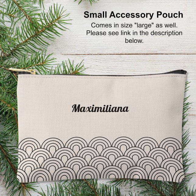 Charcoal Cement- Arches Glam Small Accessory Pouch (Small Accessory Pouch - Charcoal Cement- Arches Glam by Leapfroglisics Shop)