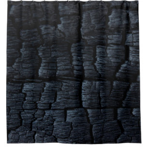 Charcoal coal ash burnt backdrop shower curtain