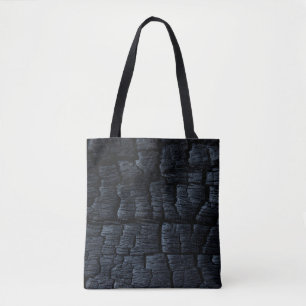Charcoal coal ash burnt backdrop tote bag