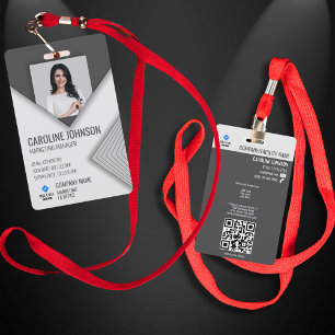 Charcoal Company Security QR Code Employee Photo  ID Badge