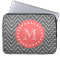 Charcoal Coral Chevron Pattern 2A Monogram