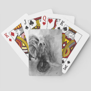 charcoal elephant playing cards
