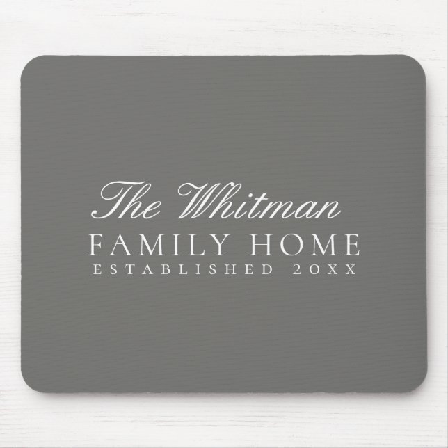 Charcoal Family Home Mouse Pad (Front)