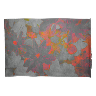 Charcoal Flowers Pillowcase