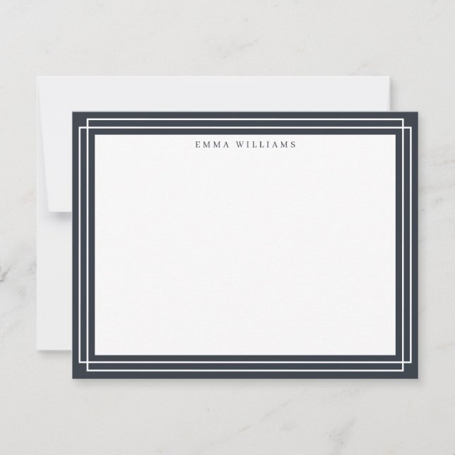 Charcoal Frame Note Card (Front)