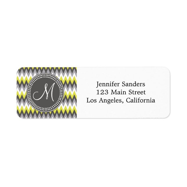 CHARCOAL GRAY AND YELLOW CHEVRON (Front)