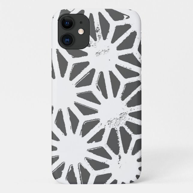 Charcoal gray geometric pattern Case-Mate iPhone case (Back)