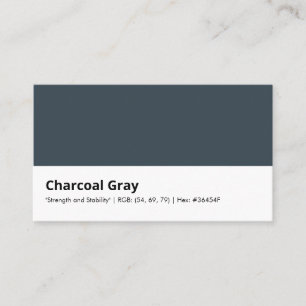 Charcoal Gray   "Strength and Stability" Business Card