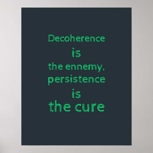 Charcoal Green Cabin Quantum Engineer Theme Poster (Front)