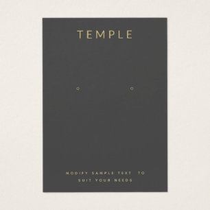 Charcoal Grey Add Your Logo Earring Display Card