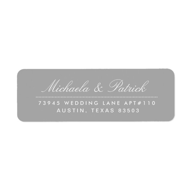 Charcoal Grey Address Labels (Front)