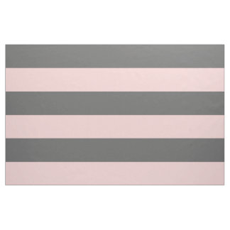 Charcoal Grey and Pink Wide Stripes Large Scale Fabric