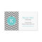 Charcoal Grey and Turquoise Chevron Monogram
