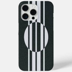 Charcoal Grey and White Abstract Pattern iPhone 15 Pro Max Case