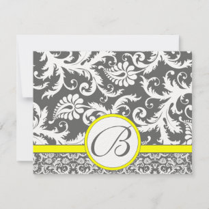 Charcoal Grey and Yellow Enclosure Cards