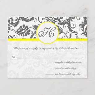 Charcoal Grey and Yellow Enclosure Cards