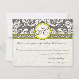 Charcoal Grey and Yellow Enclosure Cards