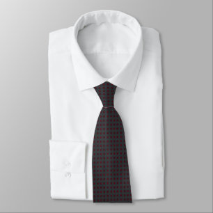 Charcoal Grey & Burgundy Micro Polka Dot Tie