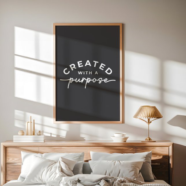 Charcoal Grey Elegant Christian Quote  Poster (Creator Uploaded)