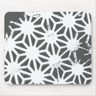 Charcoal grey geometric pattern mouse pad