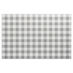 Charcoal Grey Gingham Pattern Fabric