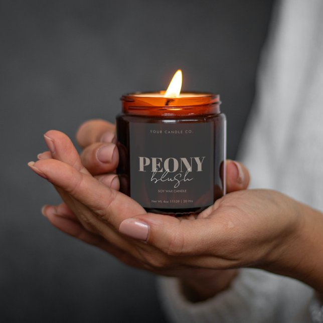 Charcoal Grey Minimal Candle Label Custom Logo (Creator Uploaded)