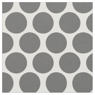 Charcoal Grey Mod Dots Fabric