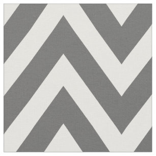 Charcoal Grey Modern Chevron Large Scale Fabric