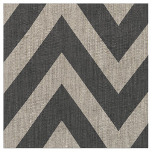 Charcoal Grey Modern Chevron Large Scale Fabric