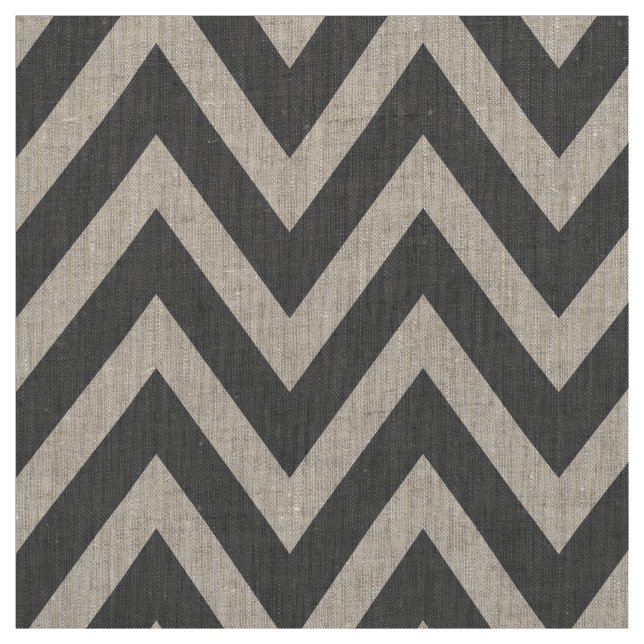 Charcoal Grey Modern Chevron Large Scale Fabric (Swatch)