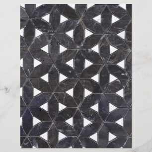 Charcoal Grey Mosaic    flower of life pattern