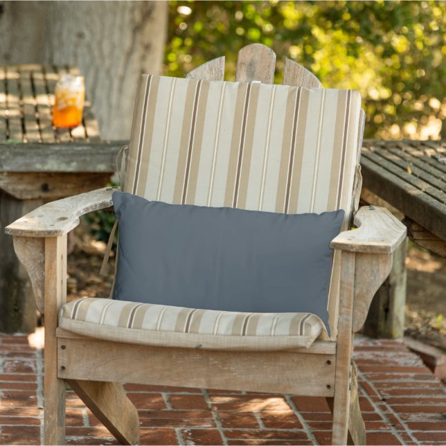 Charcoal Grey Outdoor Lumbar Pillow (Chair)