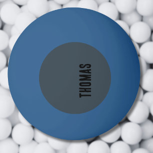 Charcoal Grey Personalised Minimalist Name Ping Pong Ball