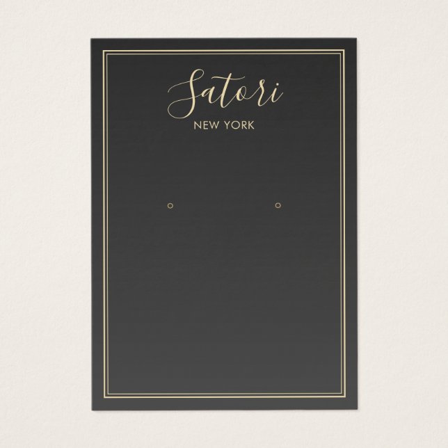 Charcoal Grey Signature Earring Display (Front)